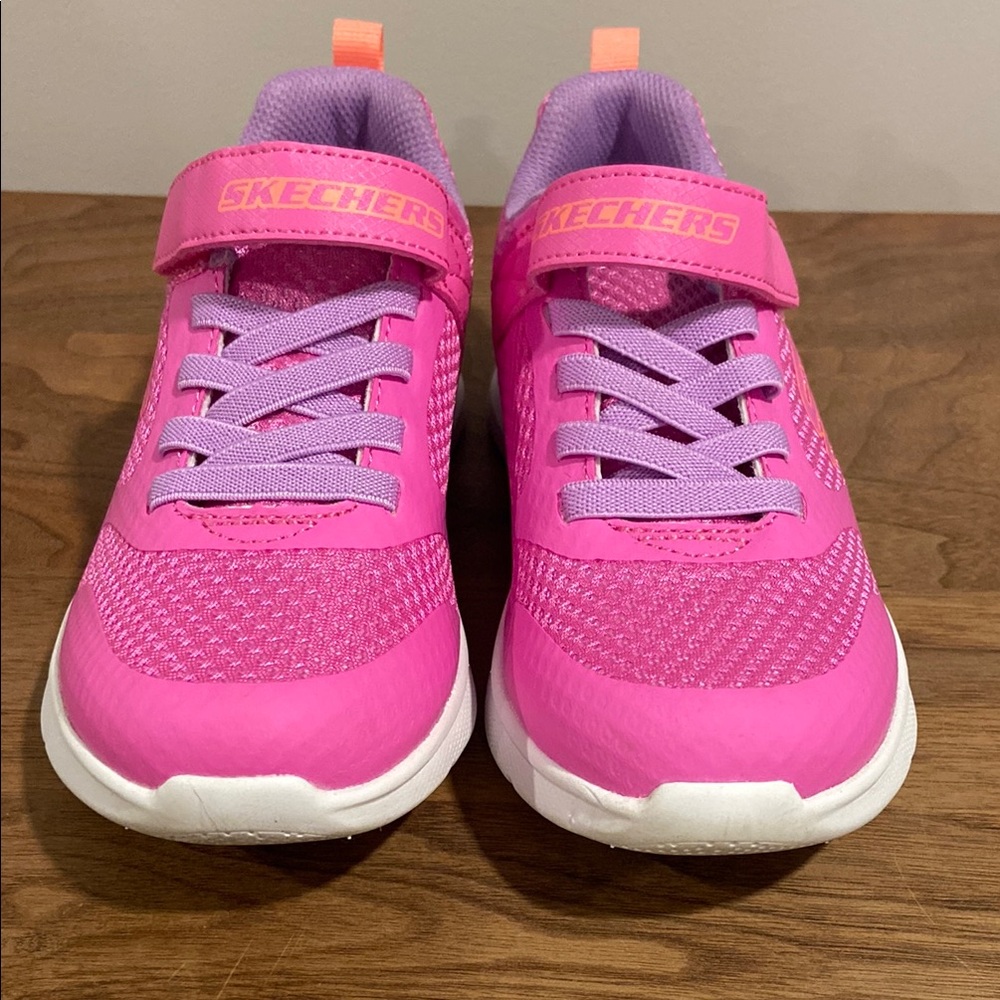 Skechers Pink and Purple Sneakers with Breathable Mesh and Flexible Design